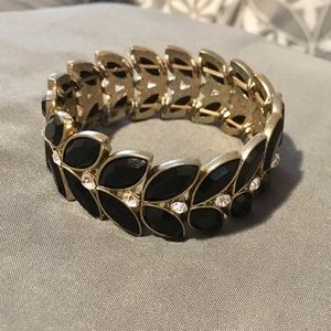 Black and Gold Statement Bracelet